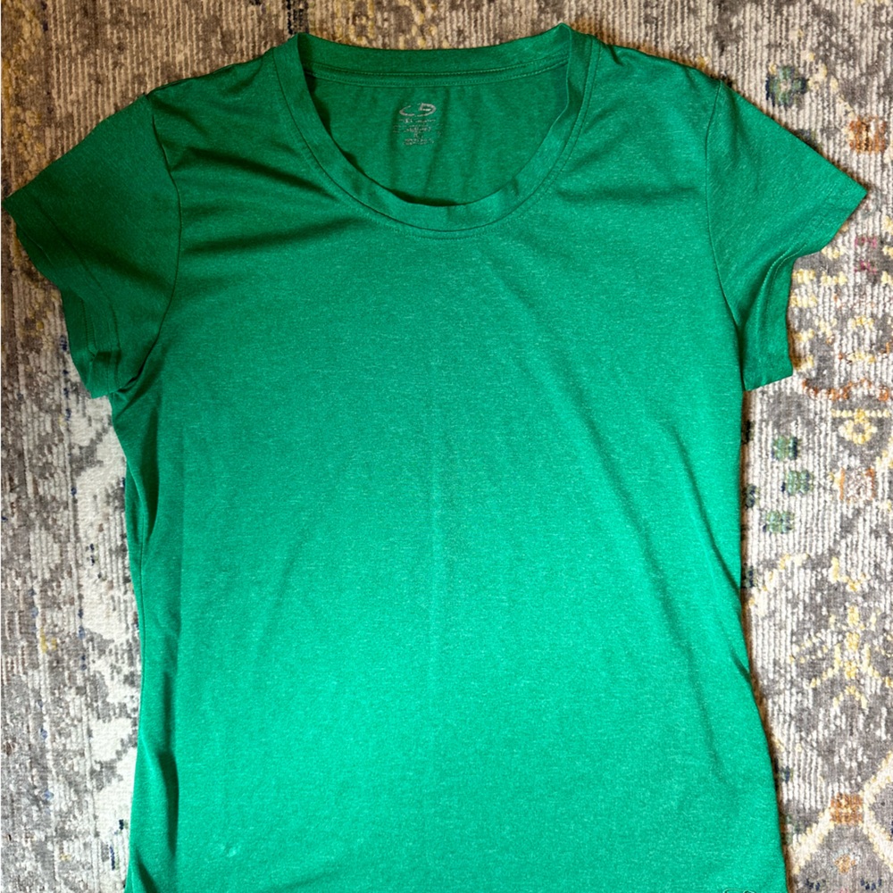 Champion athletic tee. Emerald/Kelly Green